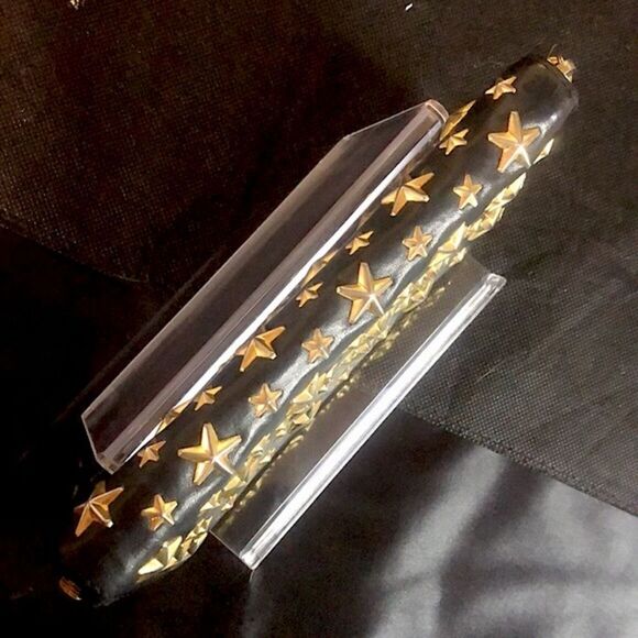 JIMMY CHOO Filipa Blue Leather and Studded Stars Continental Zip Wallet - Picture 13 of 13